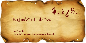 Hajmási Éva névjegykártya