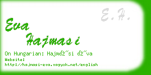 eva hajmasi business card